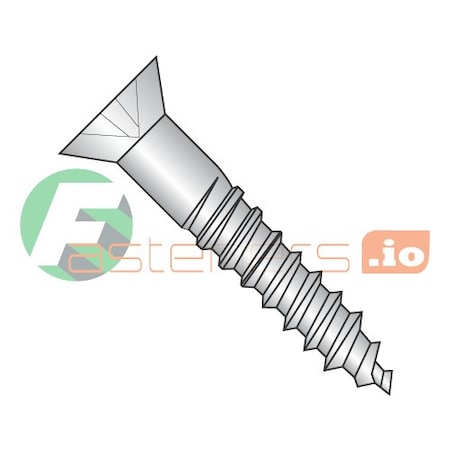 Newport Fasteners Wood Screw, #4, 1 in, Plain 18-8 Stainless Steel Flat Head Phillips Drive, 4000 PK 899448